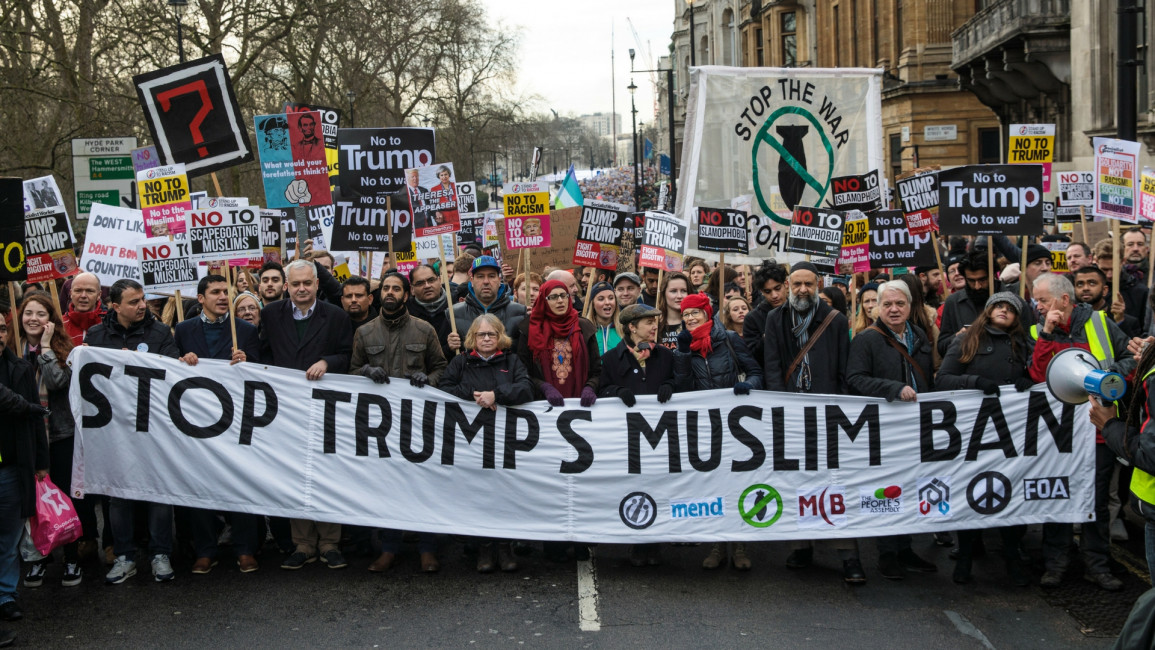 Trump protest London [Getty]