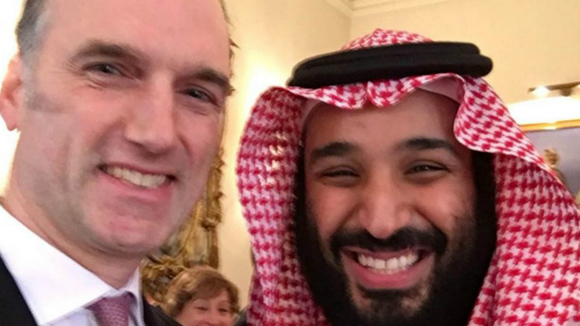 MP Leo Docherty with MBS Saudi Arabia - twitter