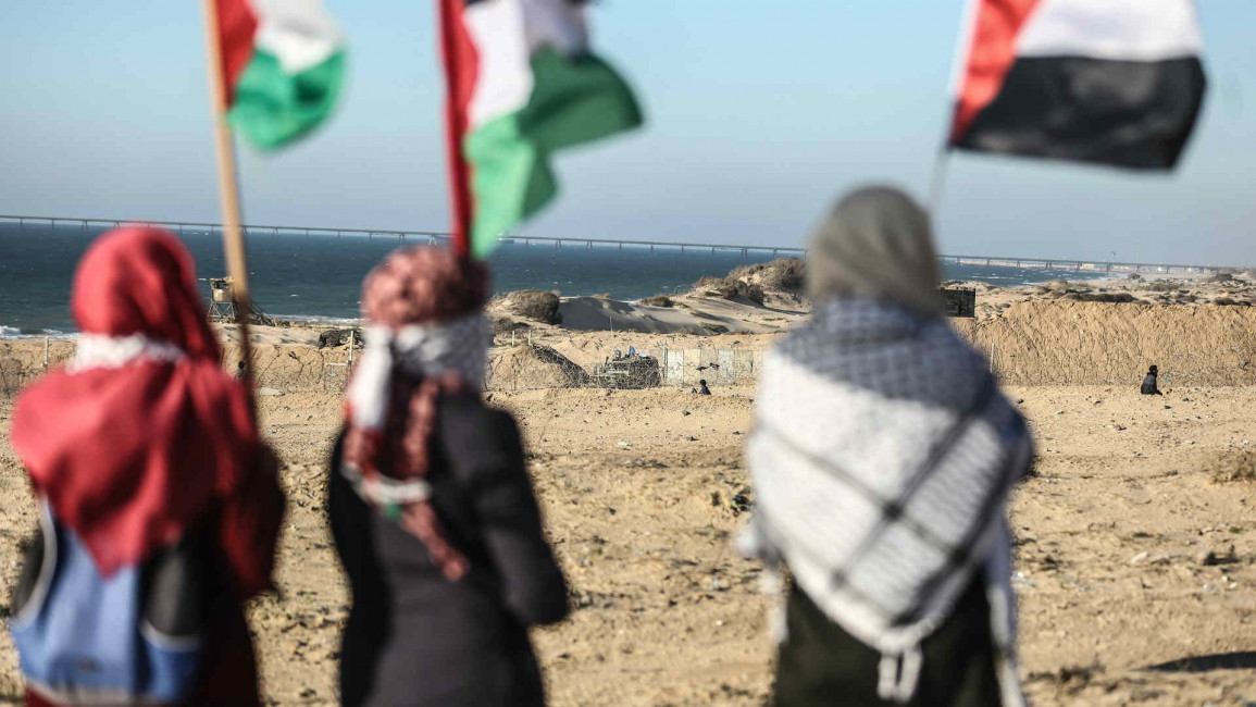  Protests in Gaza by the sea