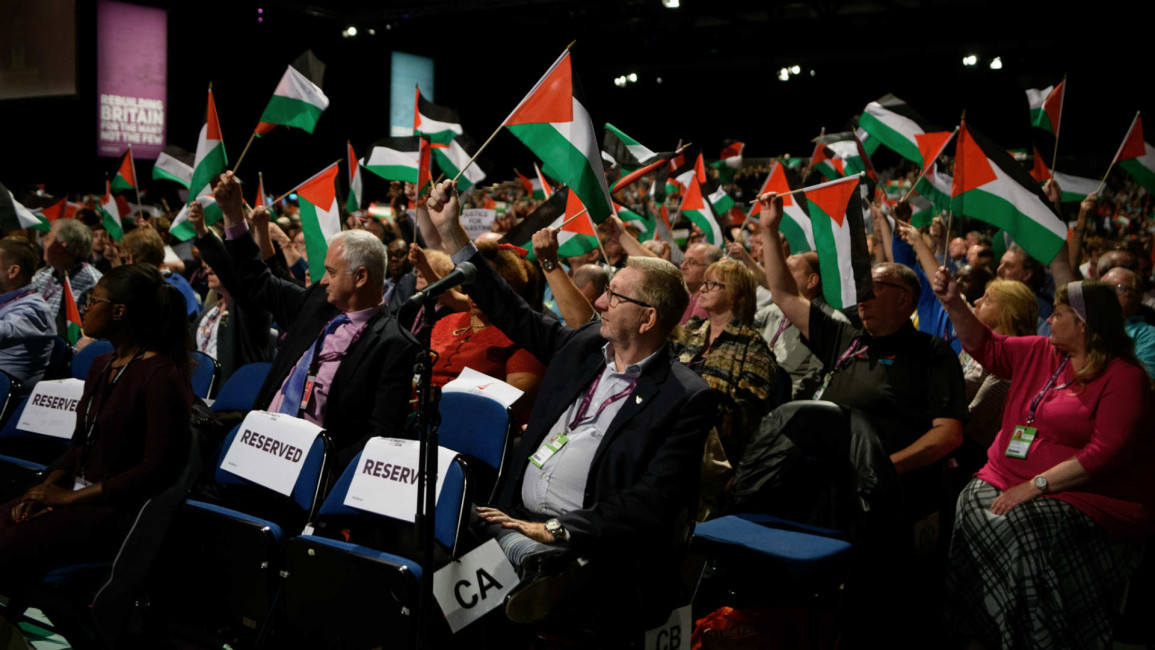 UK Labour Palestinian flags - Getty