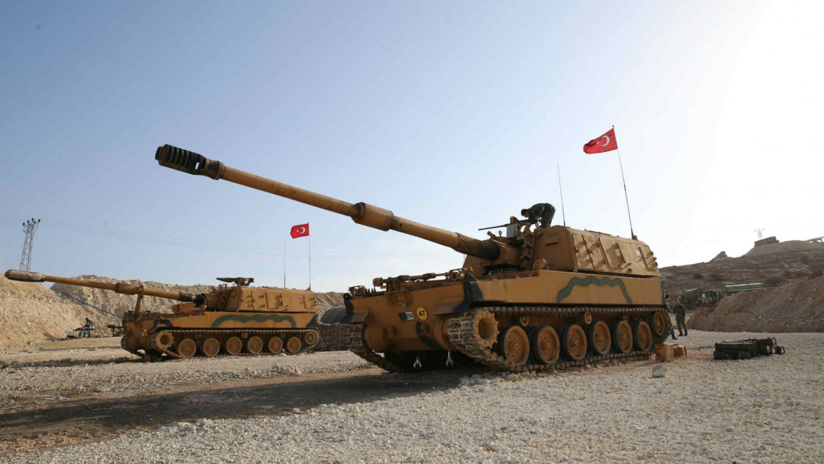 Turkish tanks as they embark on Operation Olive Branch