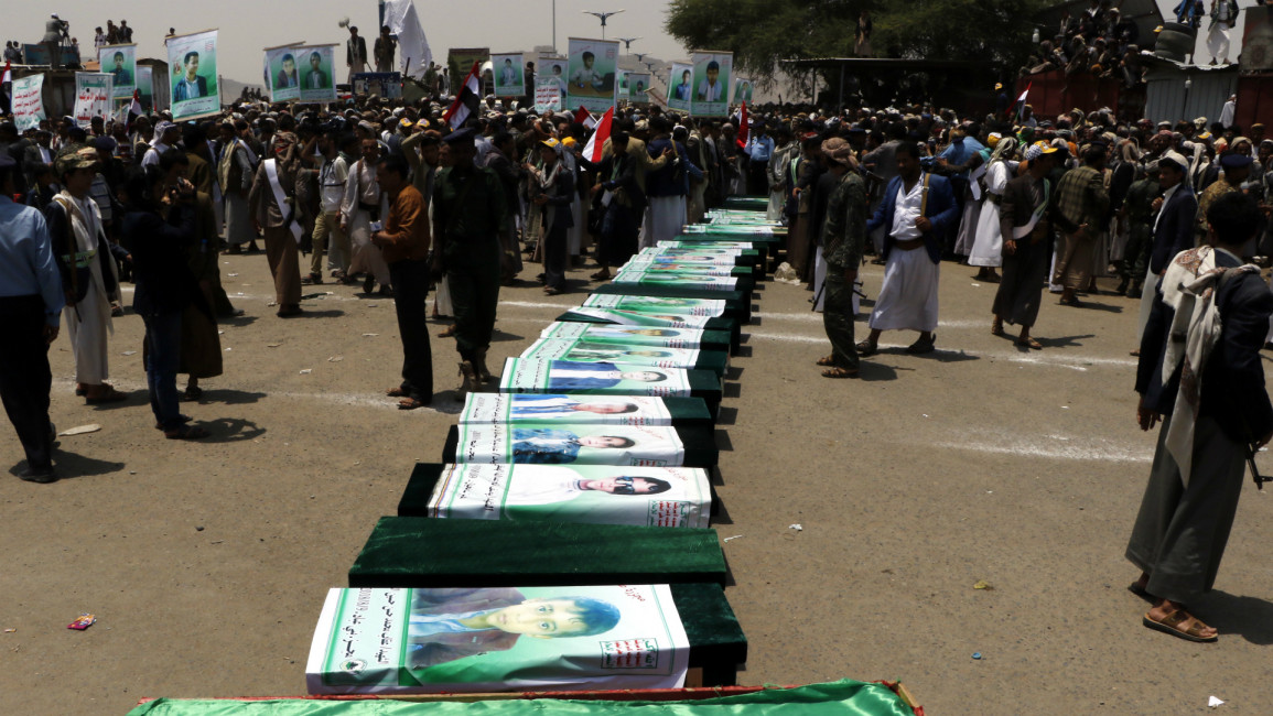 Bus airstrike children funeral Yemen  -- Getty