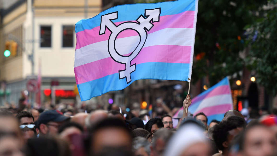 trans rights flag getty