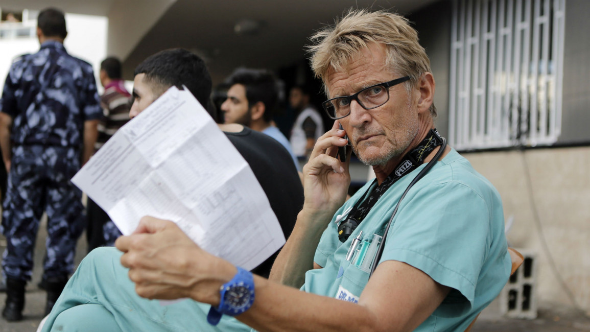 Mads Gilbert at Shifa hospital (AFP) 