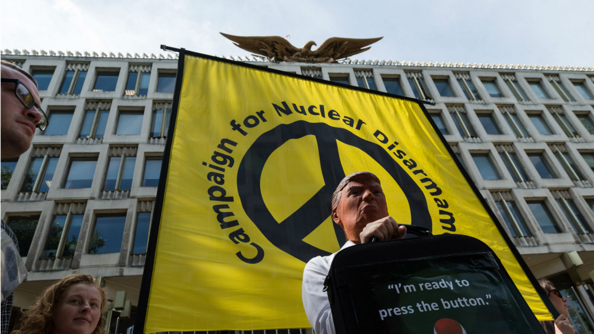 cnd protest GETTY