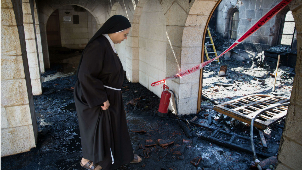 tabgha church israel attack palestine afp