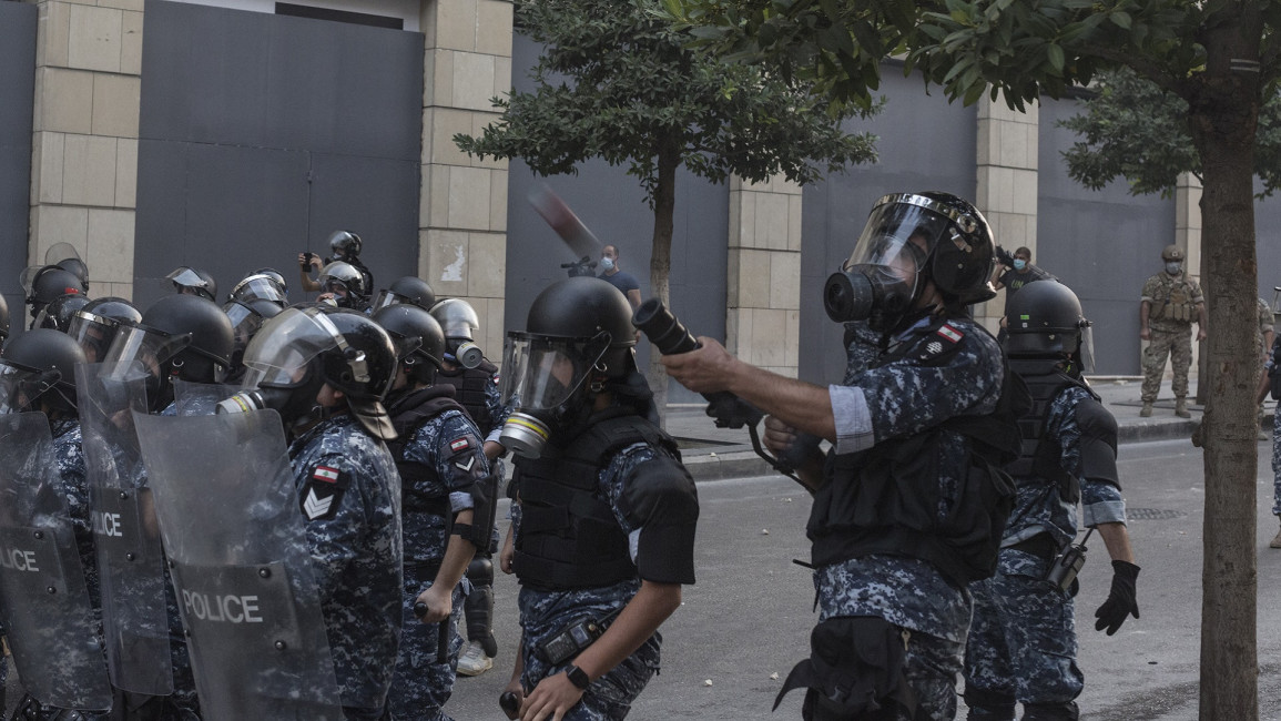 lebanon security tear gas