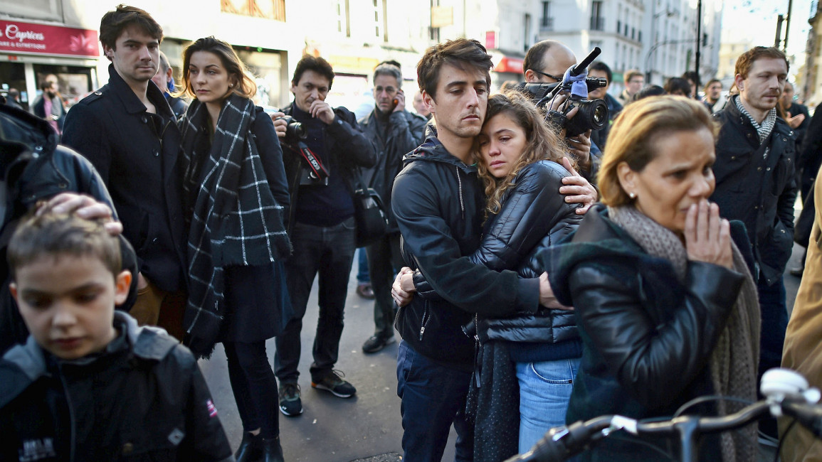 Paris people after attacks - dont reuse image