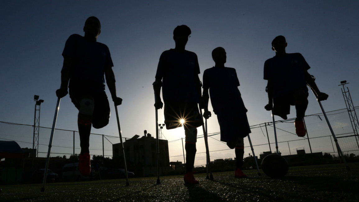 Gaza disabled footballers - ANADOLU