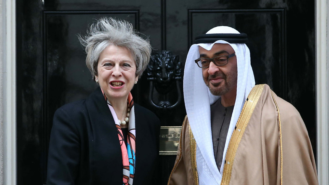 Theresa May UAE no 10 AFP
