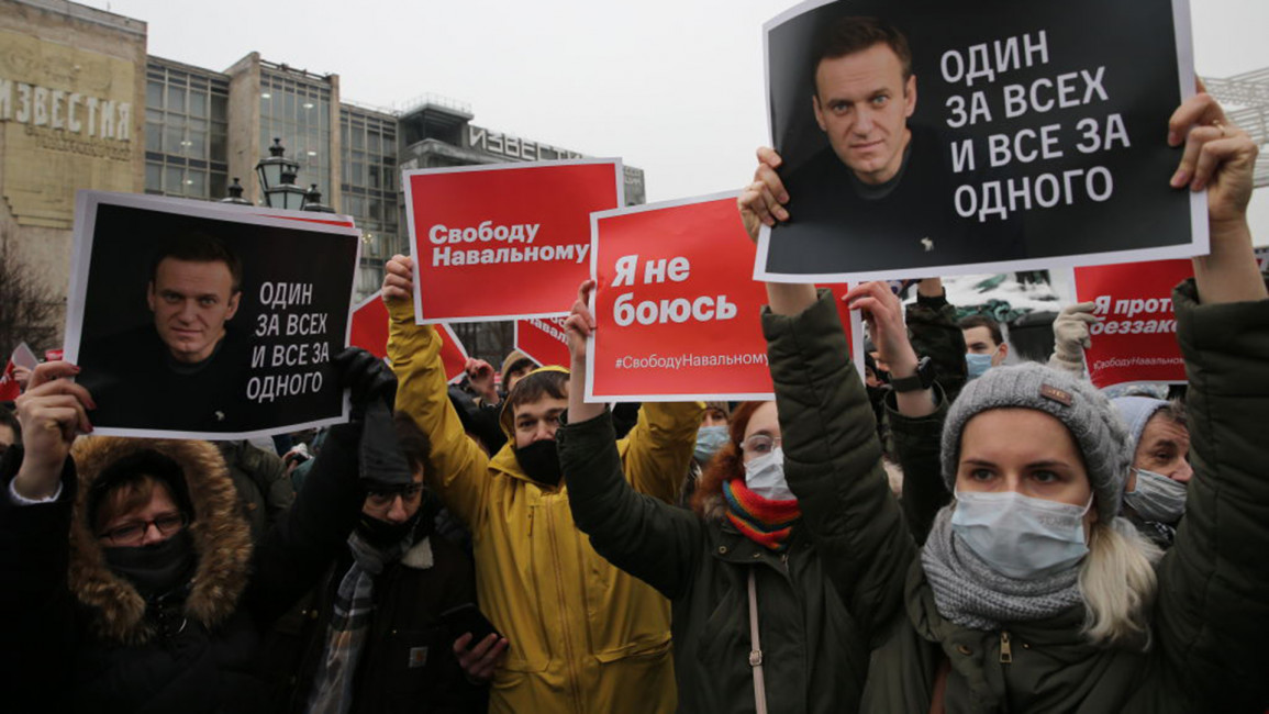 Alexei Navalny protests [Getty]
