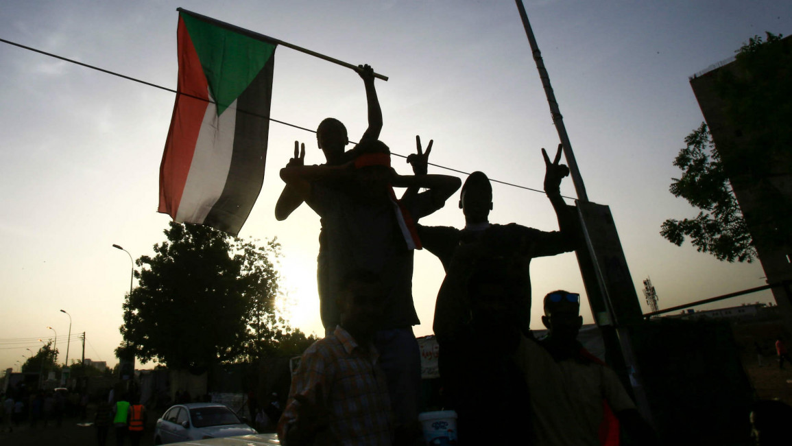 sudan protest flag - afp