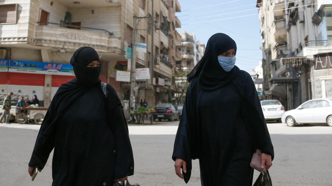 Syrian women Damascus coronavirus - Getty