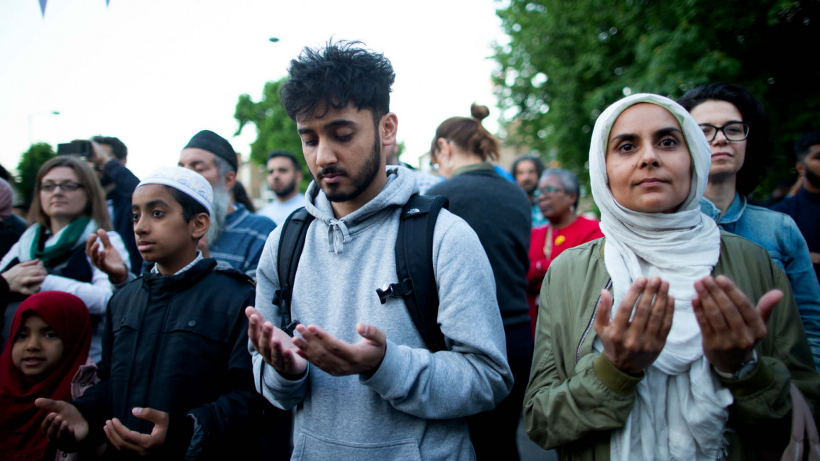 Muslims pray London - Getty