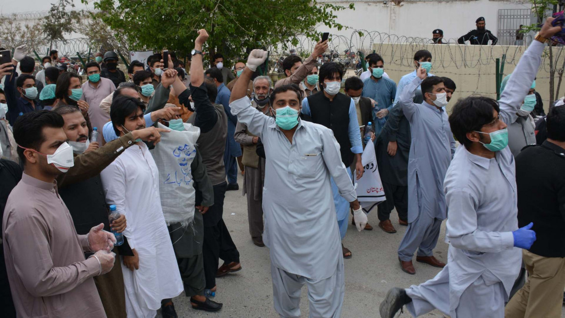 Doctors protest Pakistan - Getty