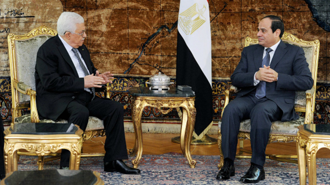 Abbas and Sisi in Cairo [Anadolu]