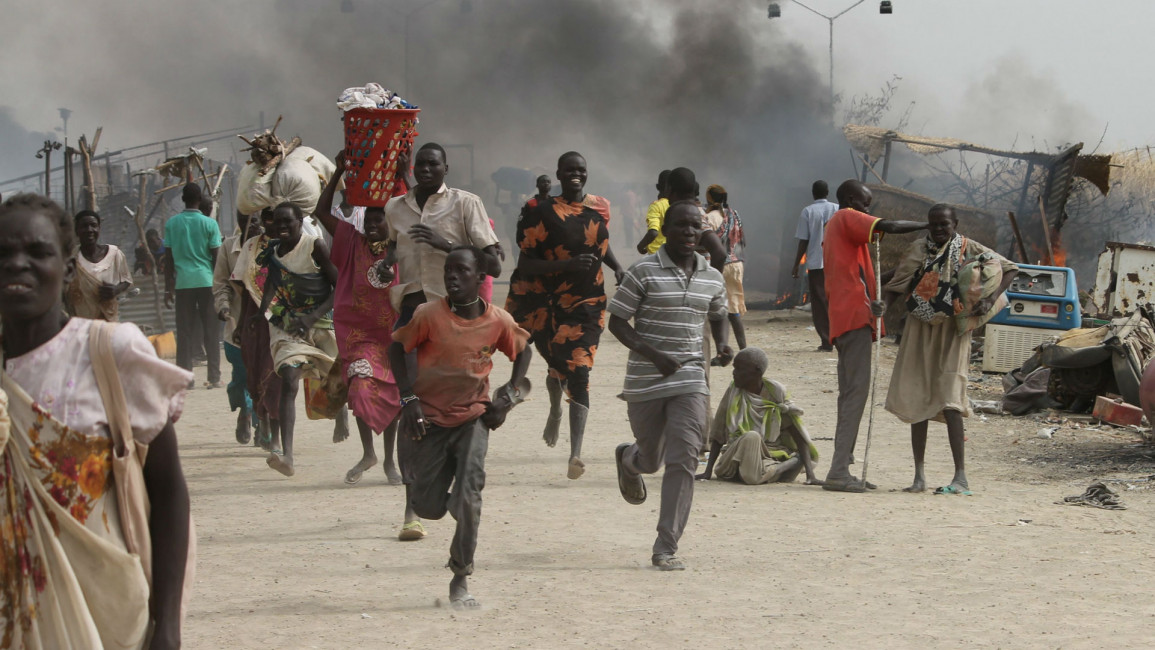 South Sudan running refugees