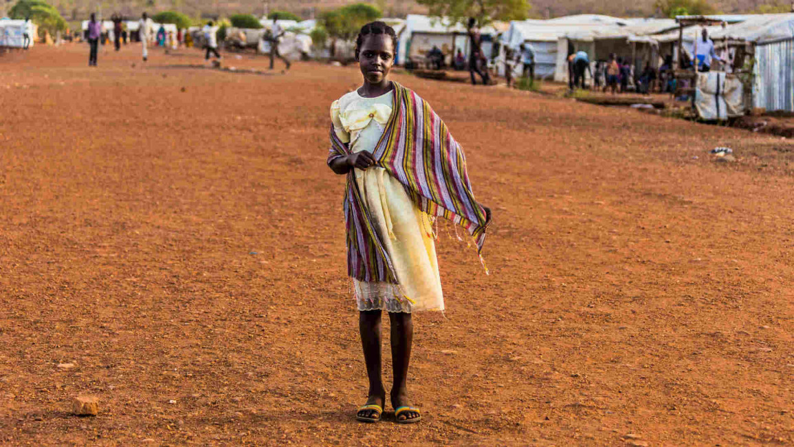 Refugee South Sudanese girl