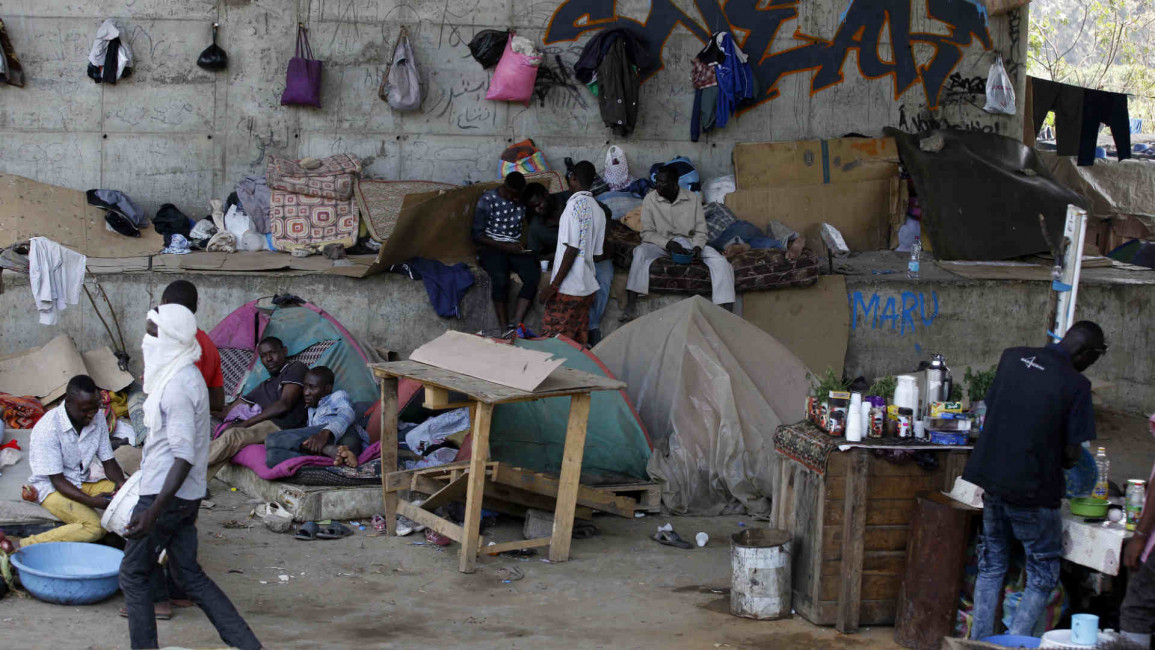 Migrant camp Algeria - Getty