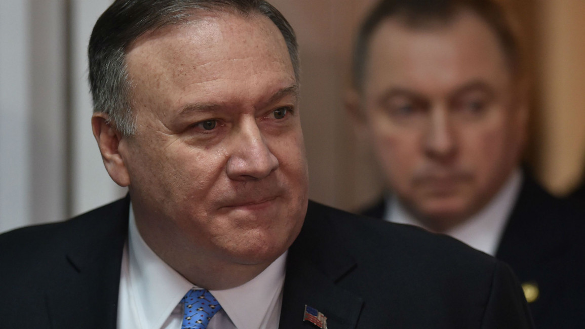 Mike Pompeo probably worried about something [Getty]