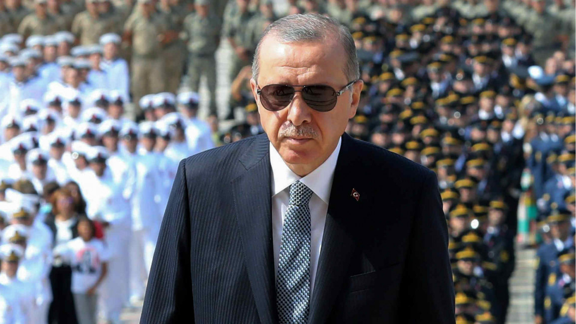 Erdogan at Ataturk Mausoleum