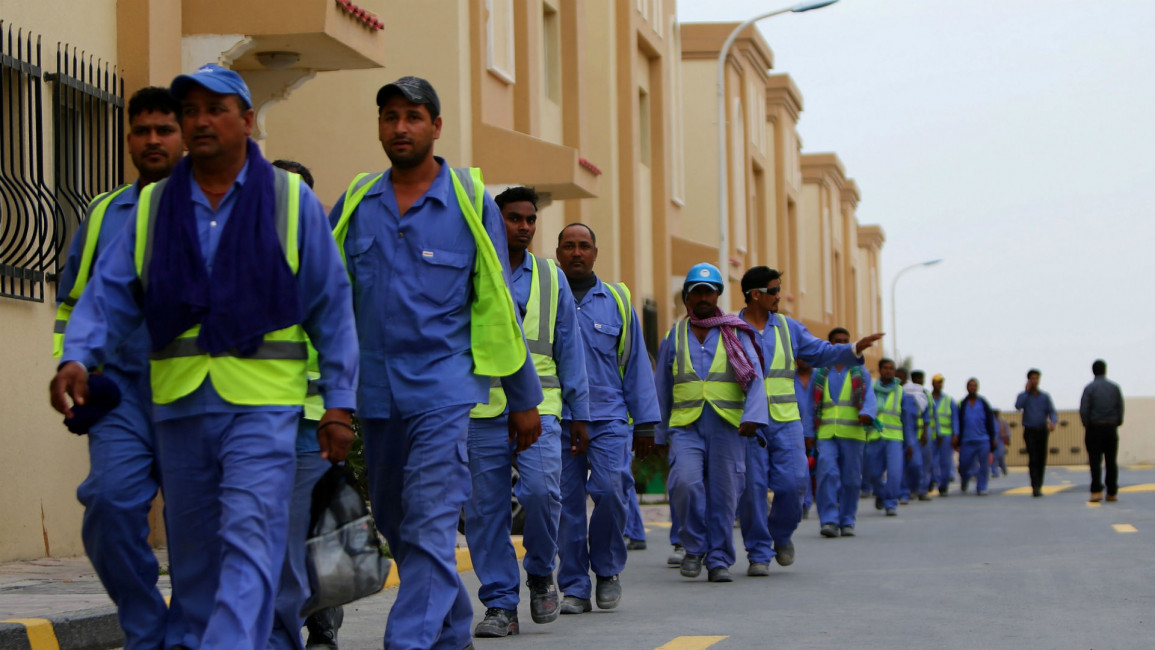 Qatar expat workers -- AFP