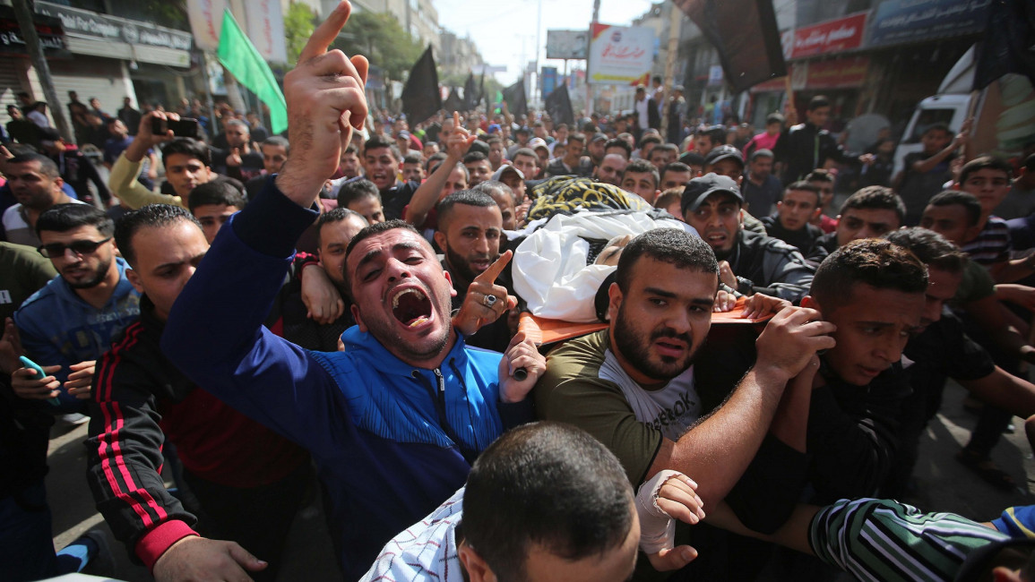 palestinian gaza strikes funeral