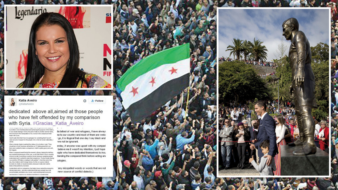 اخت رونالدو تعتذر للشعب السوري