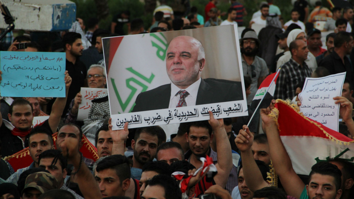 Demonstration in support of Haider al-Abadi in Baghdad