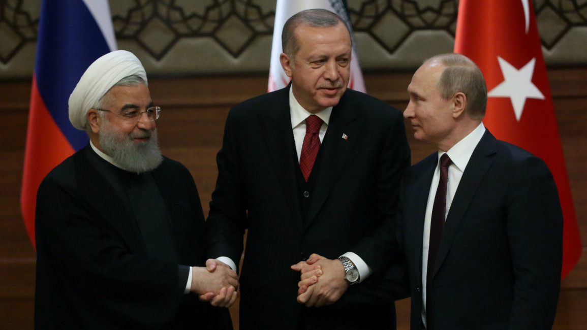 Putin Erdogan Rouhani - Getty