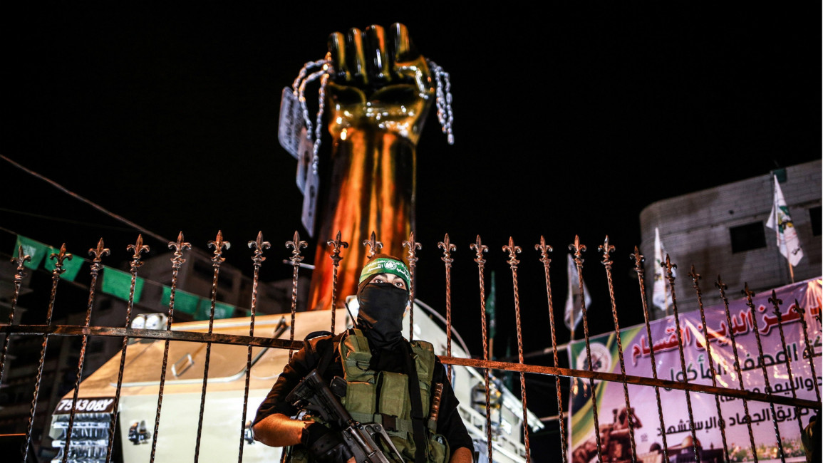 Hamas holds rally on Gaza war anniversary [Anadolu]