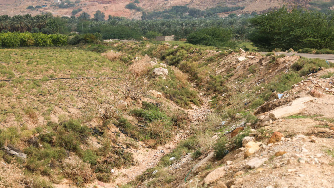 A dried-up irrigation canal in the Jordan Valley