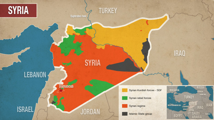 Syria civil war map